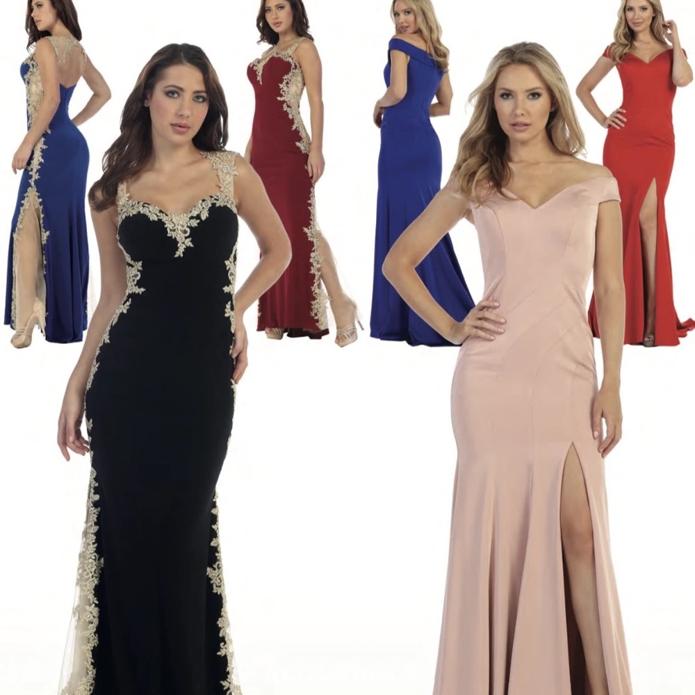 LET’S Burgundy Formal Dress L